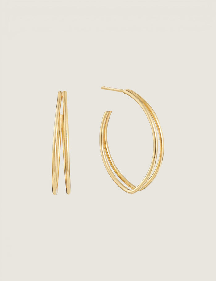 Split Abstract Hoop Earrings - Fantasia by DeSerio