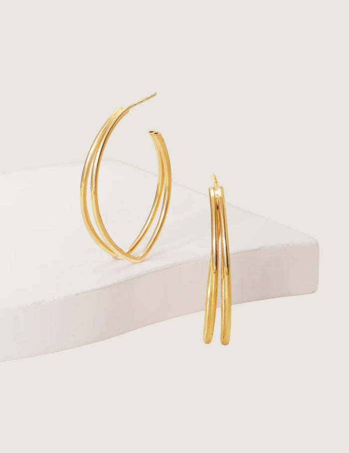 Split Abstract Hoop Earrings - Fantasia by DeSerio