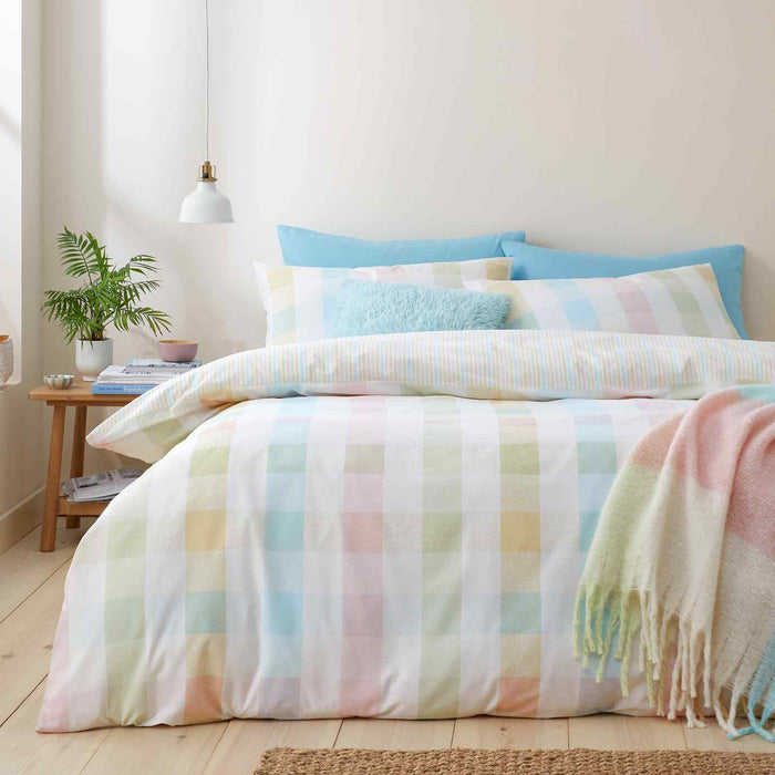Spring Check Pastel Duvet Cover Set