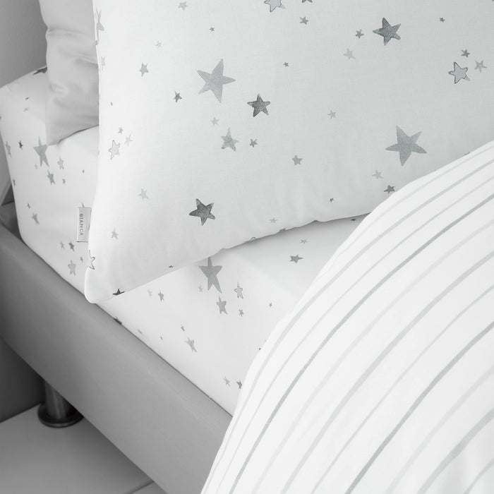 Stars Grey Fitted Sheet