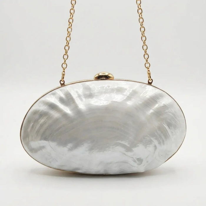Sun-Kissed Shell Clutch