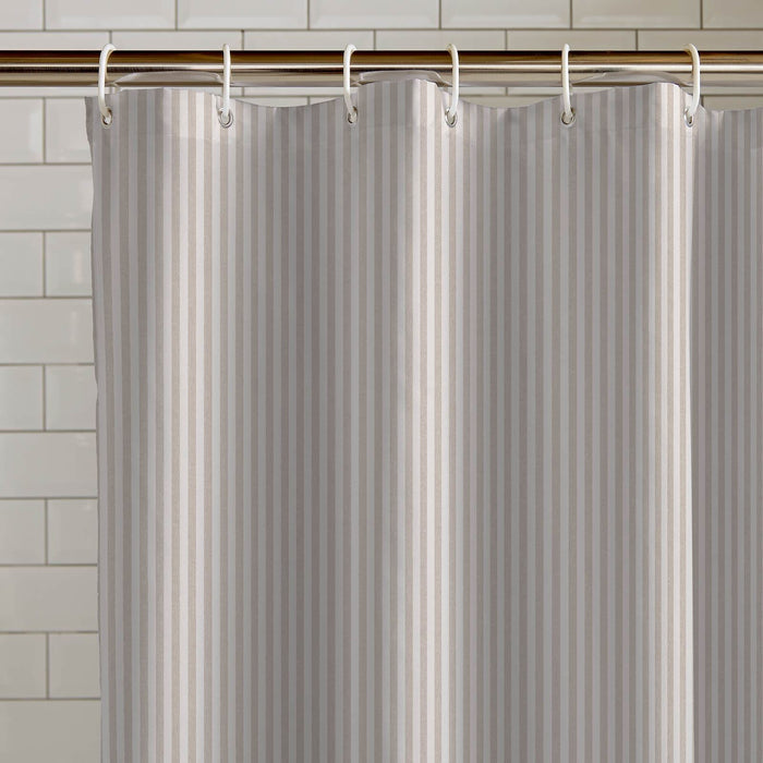 Timeless Stripe 180x180cm Shower Curtain Natural
