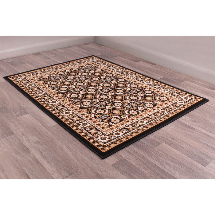 Rug Style Traditional Poly Esta Black Rug