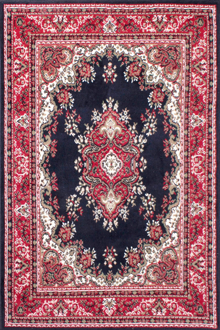 Traditional Poly Lancashire Navy Rugs