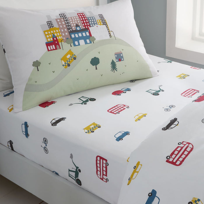 Transport White Fitted Sheet