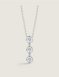 THREE STONE TUBE PENDANT - PF783/3/CZ - Fantasia by DeSerio