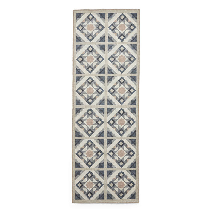 Victoria H1187 Grey/Orange Washable Rug
