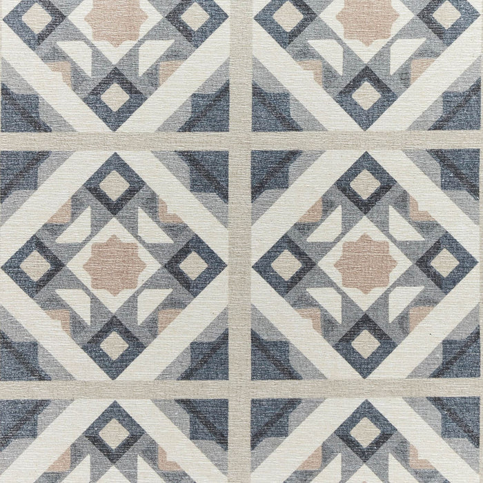 Victoria H1187 Grey/Orange Washable Rug
