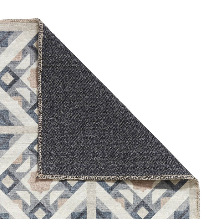 Victoria H1187 Grey/Orange Washable Rug