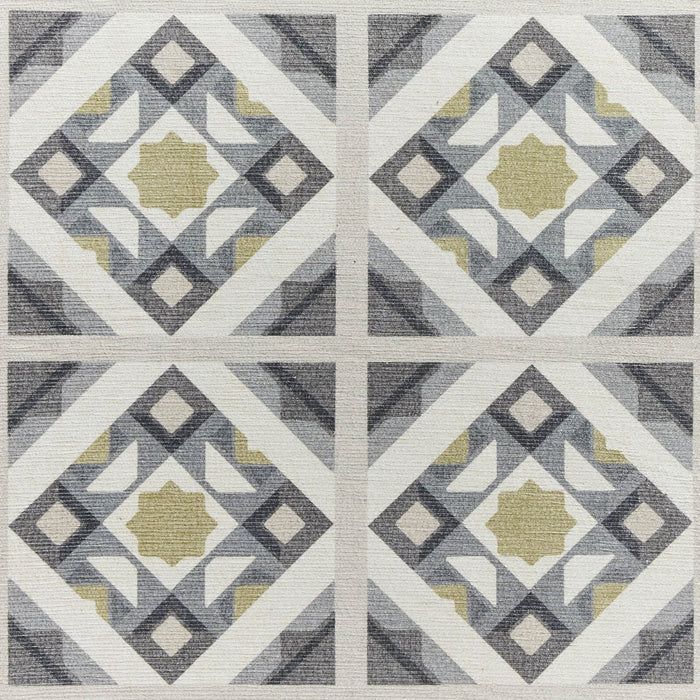 Victoria H1187 Grey/Yellow Washable Rug