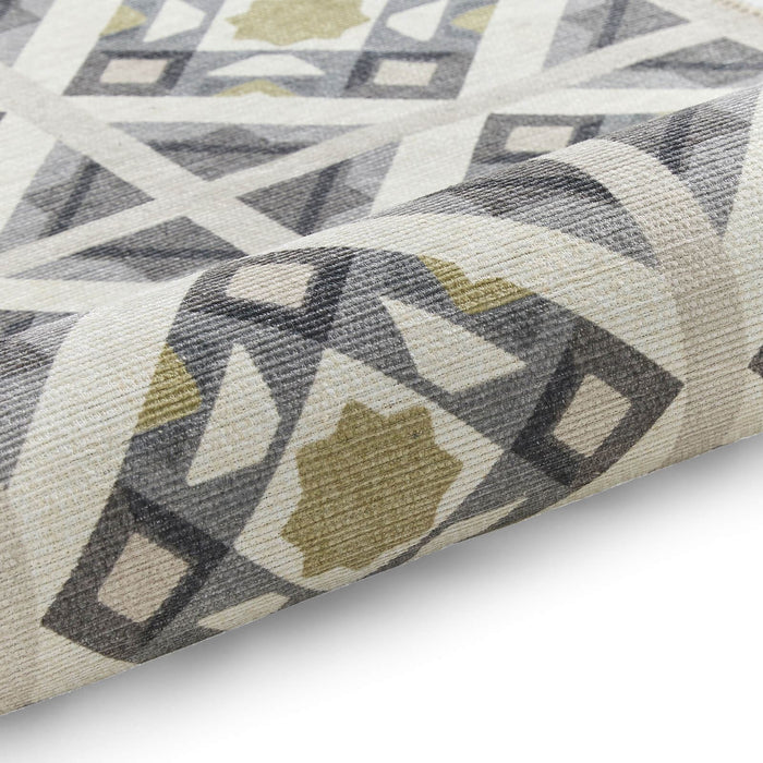 Victoria H1187 Grey/Yellow Washable Rug