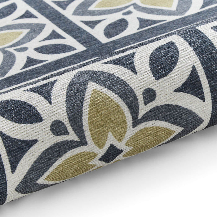 Victoria H1191 Grey/Orange Washable Rug
