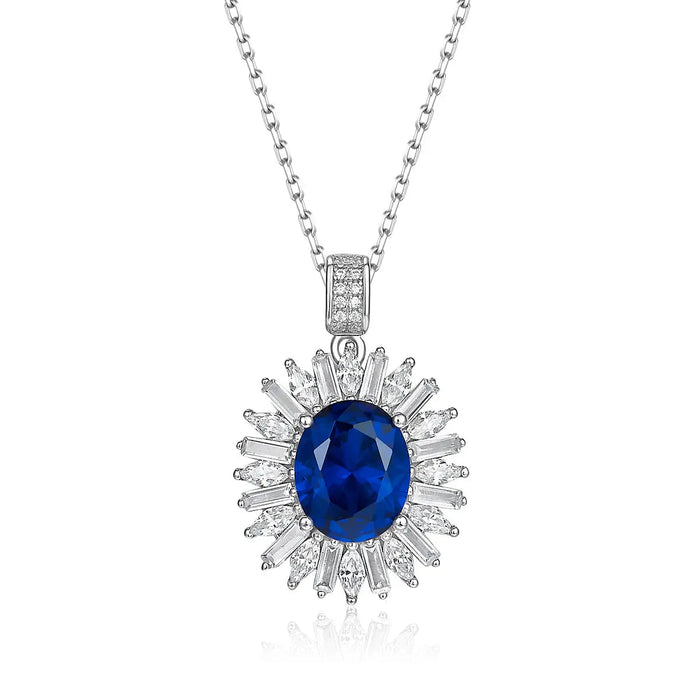 Vintage Crown Sapphire Necklace