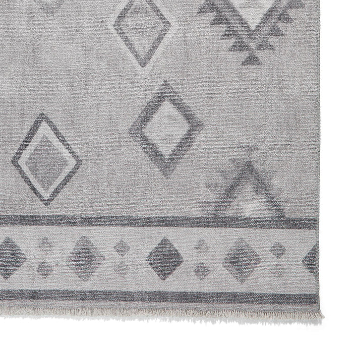 Whisper H1066 Grey/Green Modern Washable Rug