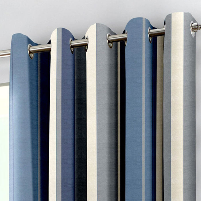 Whitworth Blue Eyelet Curtains