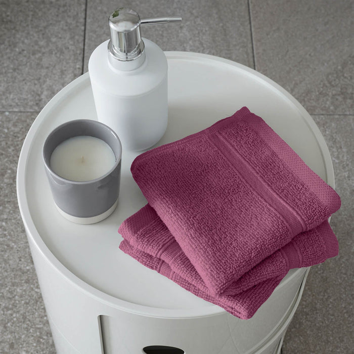 Zero Twist Raspberry Bath Sheet Pair