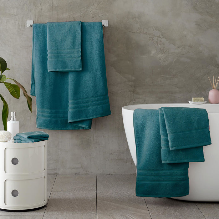 Zero Twist Teal Green Bath Sheet