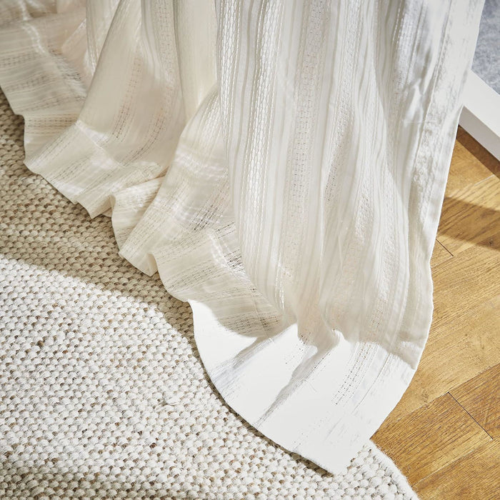 Zofia Broderie Anglaise Natural Curtain Panel
